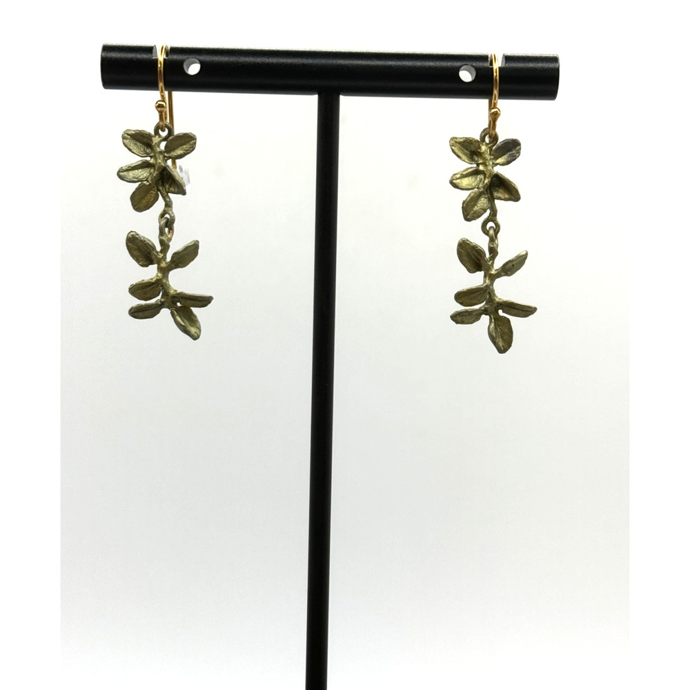 Michael Michaud Petite Herb Thyme Dangle Wire Earrings